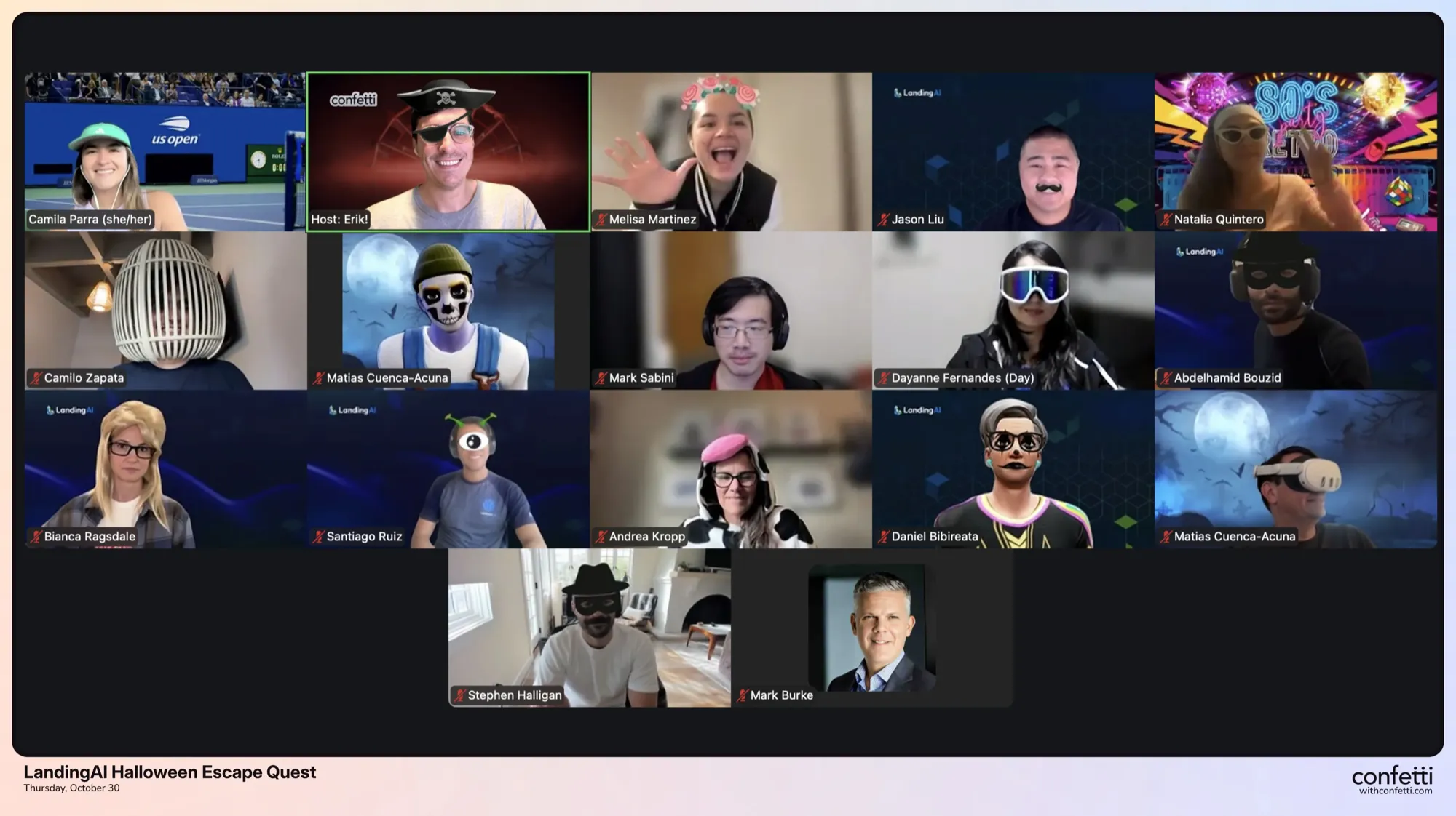 LandingAI team Halloween event