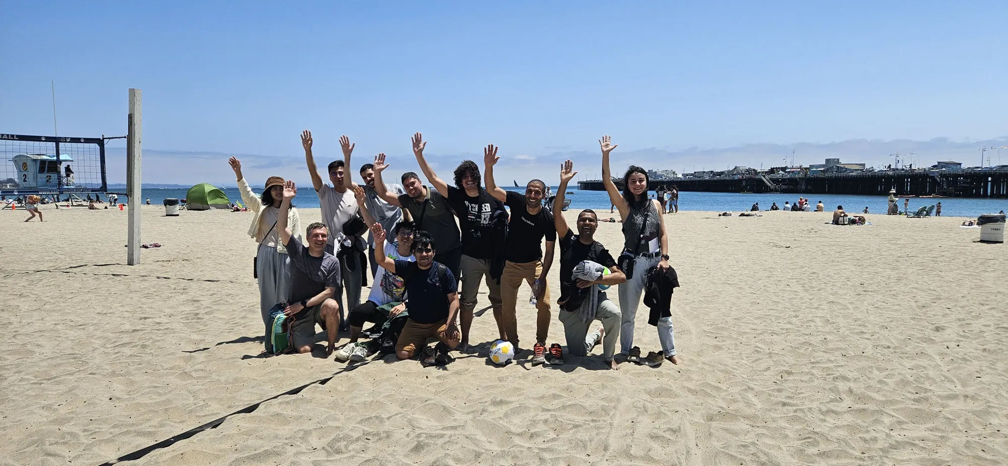 LandingAI team beach