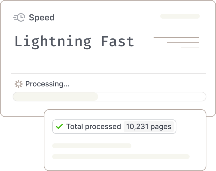 Unmatched speed & scale