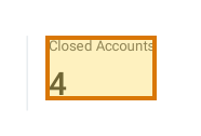 The region of the sample Credit Report containing Closed accounts, with the extracted value outlined