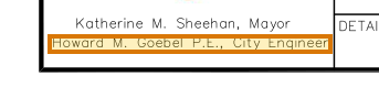 The region of the sample Engineering drawing containing City Engineer, with the extracted value outlined
