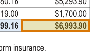 The region of the sample Escrow Analysis Statement containing New annual escrow total, with the extracted value outlined