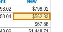 The region of the sample Escrow Analysis Statement containing New escrow payment, with the extracted value outlined