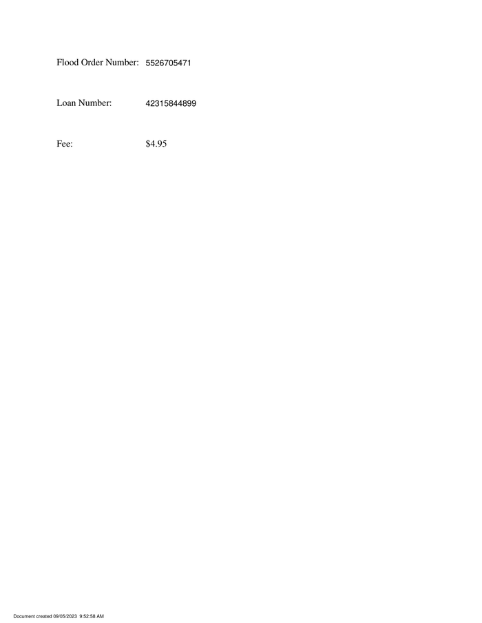 Page 2 of the sample Flood Certification