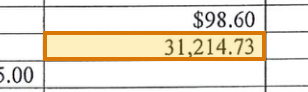 The region of the sample Foreclosure Judgment containing Other costs and fees, with the extracted value outlined