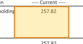 The region of the sample Pension Statement containing Federal withholding, with the extracted value outlined