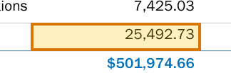 The region of the sample Retirement Statement containing Gains and losses, with the extracted value outlined
