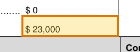 The region of the sample SBA Form 413 containing Total assets, with the extracted value outlined