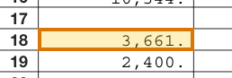 The region of the sample Schedule E containing Depreciation (line 18), with the extracted value outlined